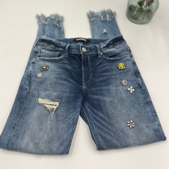 Express Legging Jeans Mid Rise Size 6L - Picture 3 of 8